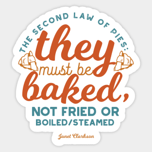 Pie quotes by Janet Clarkson Sticker